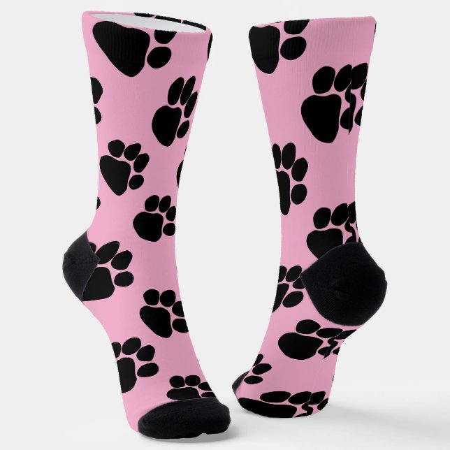 Calcetines Perro Paws Regalo de cumpleaños Rosado (Angular)