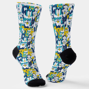 Calcetines Perros amarillo azul