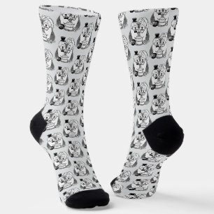 Calcetines Perros de oveja inglesa boda Novia Groom Gray 1