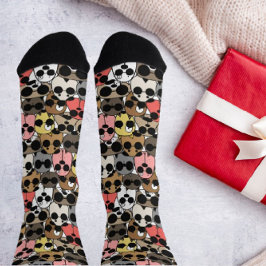 Calcetines Perros divertidos y pequeños con carga de cristale