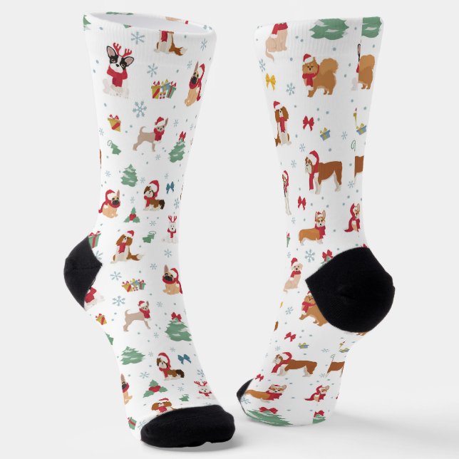 Calcetines Perros navidades en accesorios de vacaciones (Angular)