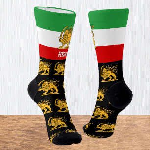 Calcetines Persia, bandera persa con León /Shah de