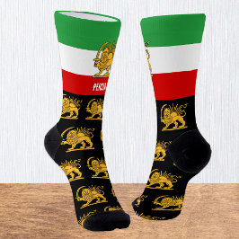 Calcetines Persia Socks, Persian flag with Lion /Shah of Iran
