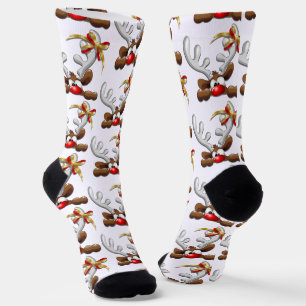 Calcetines Personaje de Navidades divertidos y desconcertados
