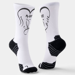 Calcetines Personaliza Amo a mi mejor amiga • Tú = ♥