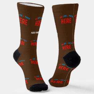 CALCETINES PERSONALIZABLE MODERNO ELEGANTE BROWN VERIFICADO M