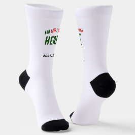 CALCETINES PERSONALIZABLE MODERNO ESTILO BLANCO VERIFICADO MA