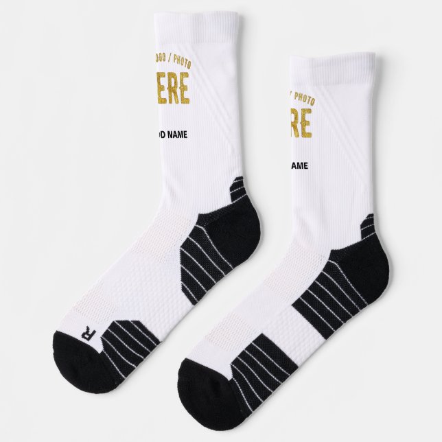 CALCETINES PERSONALIZABLE MODERNO ESTILO BLANCO VERIFICADO MA (Izquierda)