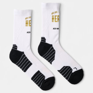 CALCETINES PERSONALIZABLE MODERNO ESTILO BLANCO VERIFICADO MA