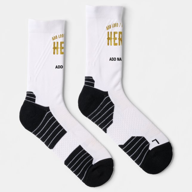 CALCETINES PERSONALIZABLE MODERNO ESTILO BLANCO VERIFICADO MA (Derecha)