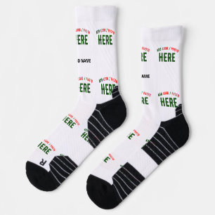 CALCETINES PERSONALIZABLE MODERNO ESTILO BLANCO VERIFICADO MA
