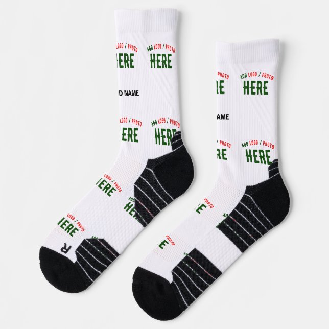 CALCETINES PERSONALIZABLE MODERNO ESTILO BLANCO VERIFICADO MA (Izquierda)