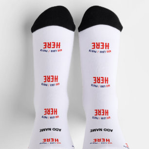 CALCETINES PERSONALIZABLE MODERNO ESTILO BLANCO VERIFICADO MA