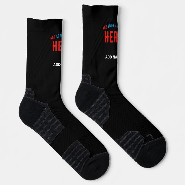 CALCETINES PERSONALIZABLE MODERNO ESTILO NEGRO VERIFICADO MAR (Derecha)