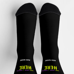 CALCETINES PERSONALIZABLE MODERNO ESTILO NEGRO VERIFICADO MAR