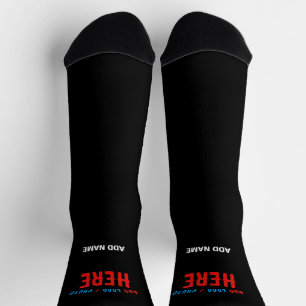 CALCETINES PERSONALIZABLE MODERNO ESTILO NEGRO VERIFICADO MAR