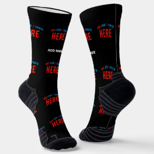 CALCETINES PERSONALIZABLE MODERNO ESTILO NEGRO VERIFICADO MAR
