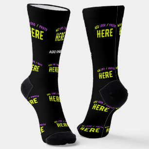 CALCETINES PERSONALIZABLE MODERNO ESTILO NEGRO VERIFICADO MAR