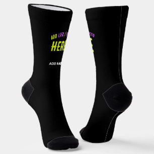 CALCETINES PERSONALIZABLE MODERNO ESTILO NEGRO VERIFICADO MAR