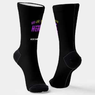 CALCETINES PERSONALIZABLE MODERNO ESTILO NEGRO VERIFICADO MAR