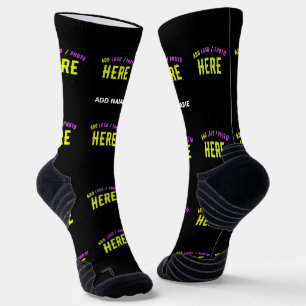 CALCETINES PERSONALIZABLE MODERNO ESTILO NEGRO VERIFICADO MAR