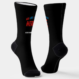 CALCETINES PERSONALIZABLE MODERNO ESTILO NEGRO VERIFICADO MAR