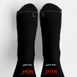 CALCETINES PERSONALIZABLE MODERNO ESTILO NEGRO VERIFICADO MAR