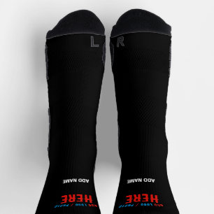 CALCETINES PERSONALIZABLE MODERNO ESTILO NEGRO VERIFICADO MAR