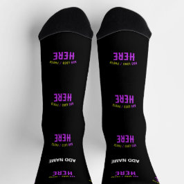 CALCETINES PERSONALIZABLE MODERNO ESTILO NEGRO VERIFICADO MAR