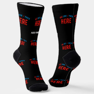 CALCETINES PERSONALIZABLE MODERNO ESTILO NEGRO VERIFICADO MAR
