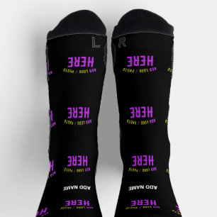 CALCETINES PERSONALIZABLE MODERNO ESTILO NEGRO VERIFICADO MAR