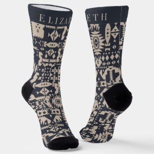 Calcetines Personalizable Monograma Diseño inicial de estilo