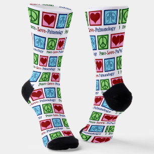 Calcetines Personalizable Pulmonólogo de Peace Love Pulmonolo