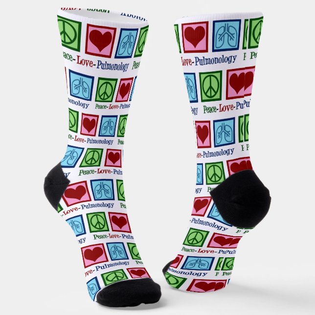 Calcetines Personalizable Pulmonólogo de Peace Love Pulmonolo (Angular)
