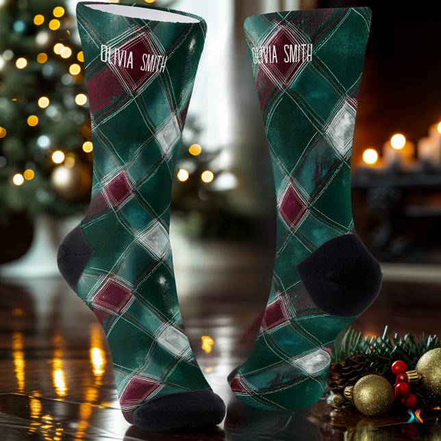 Calcetines Personalizable Tartan Plaid personalizado controla (Subido por el creador)