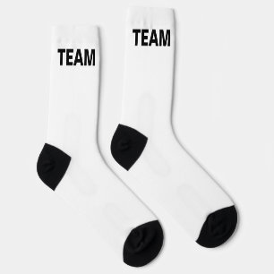 Calcetines Personalización de NOMBRE DE EQUIPO Blanco
