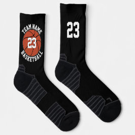 Calcetines Personalizado Baloncesto Jugador Nombre de equipo 