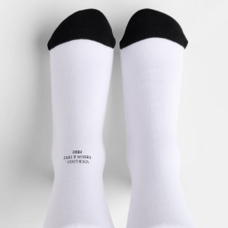 Calcetines Personalizado Blanco - Su logotipo y texto aquí