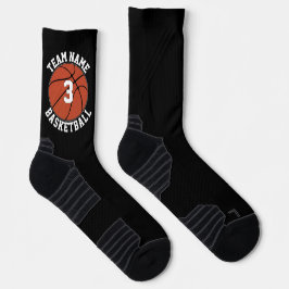 Calcetines Personalizado de Baloncesto Nombre de equipo y dep