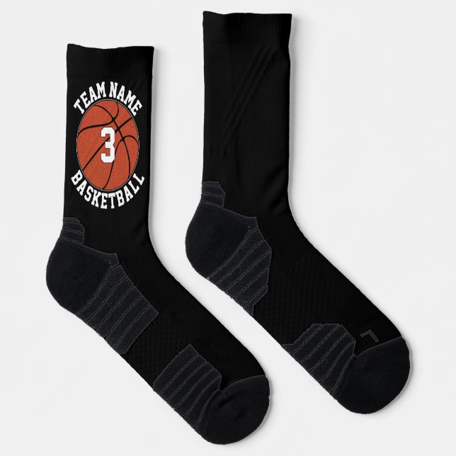 Calcetines Personalizado de Baloncesto Nombre de equipo y dep (Derecha)