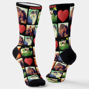 Calcetines personalizado de collage de fotos de amor de perso