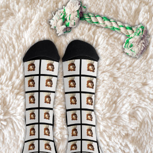 Calcetines Personalizado de Collage de fotos de perro amante 