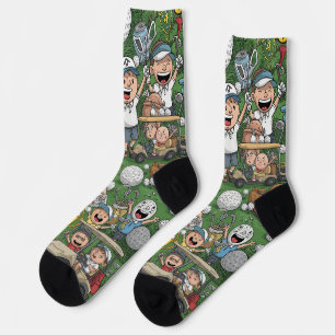 Calcetines Personalizado de golf divertido y caprichoso para 