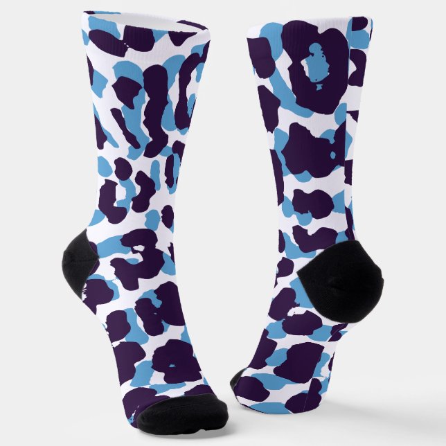Calcetines Personalizado de impresión de tigres azules con tr (Angular)