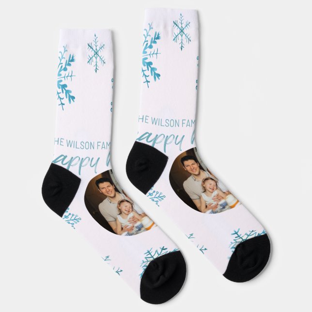 Calcetines Personalizado de Navidades familiares con equipo p (Derecha)