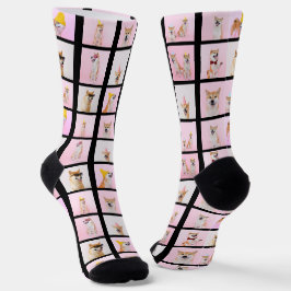 Calcetines personalizado de regalo de fotografía de 15 collag