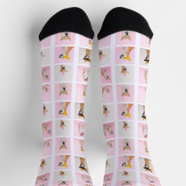 Calcetines personalizado de regalo de fotografía de 15 collag