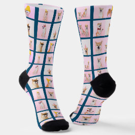Calcetines personalizado de regalo de fotografía de 15 collag