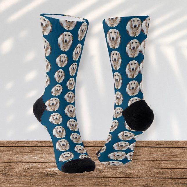 Calcetines Personalizado de regalo de fotografía de divertido (Pattern Fun Photo Gift Custom Personalized Socks by Ricaso. Add your own photographs. Easy template)
