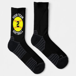Calcetines Personalizado de Softbol Nombre de equipo y deport